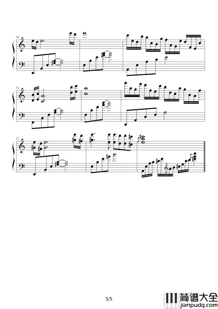 渡情钢琴谱_高胜美_千年缠绵,有情人终成眷属