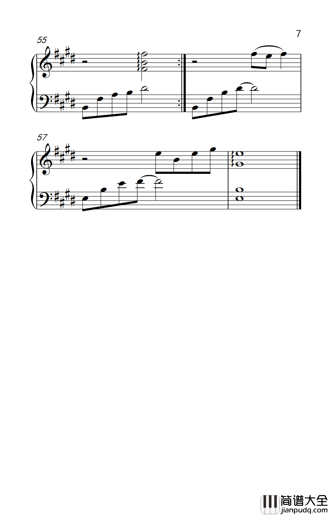 我们都一样钢琴谱_张杰_年轻又彷徨