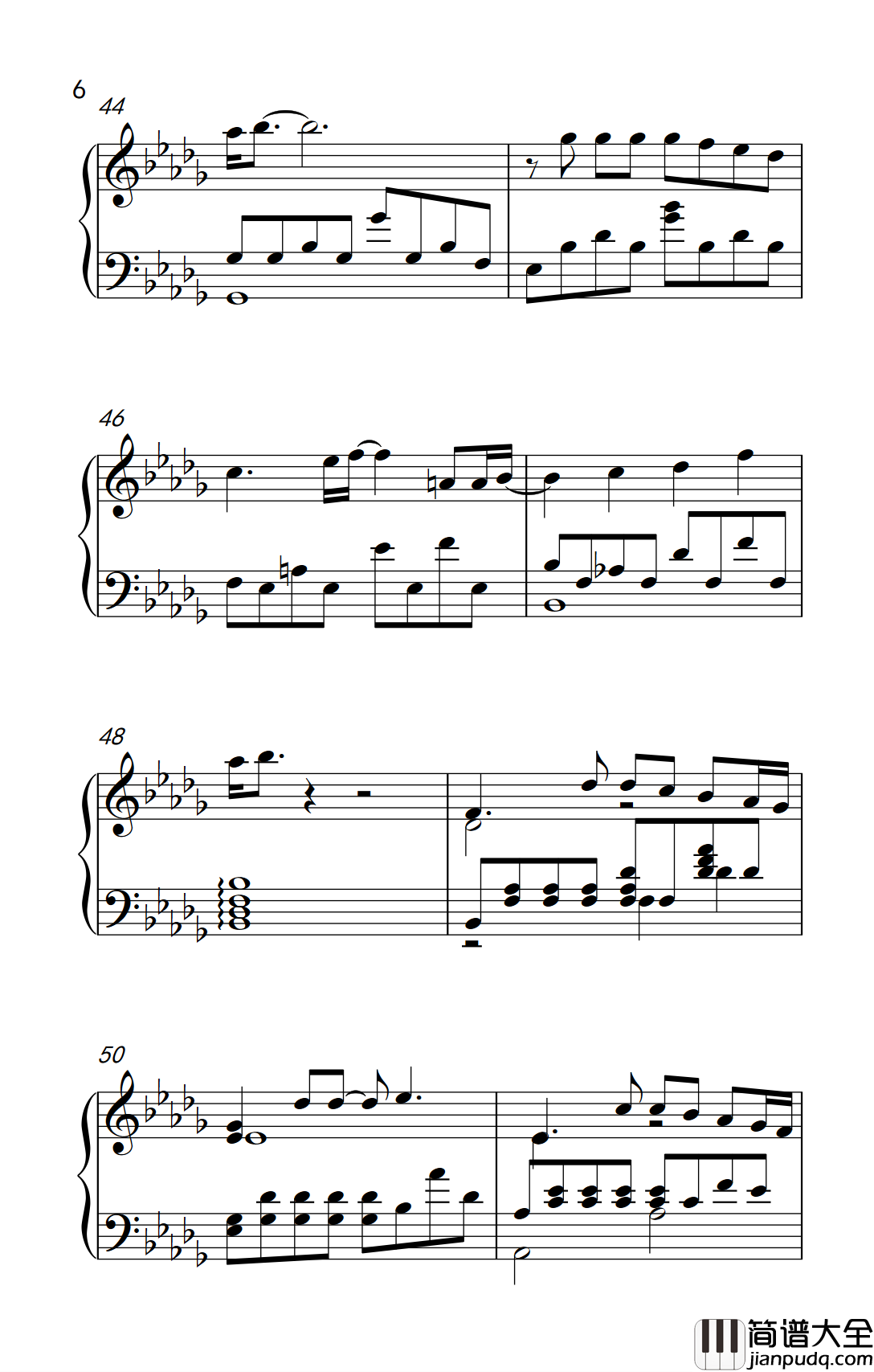 流着泪说分手钢琴谱_金志文_一曲一调都是深情