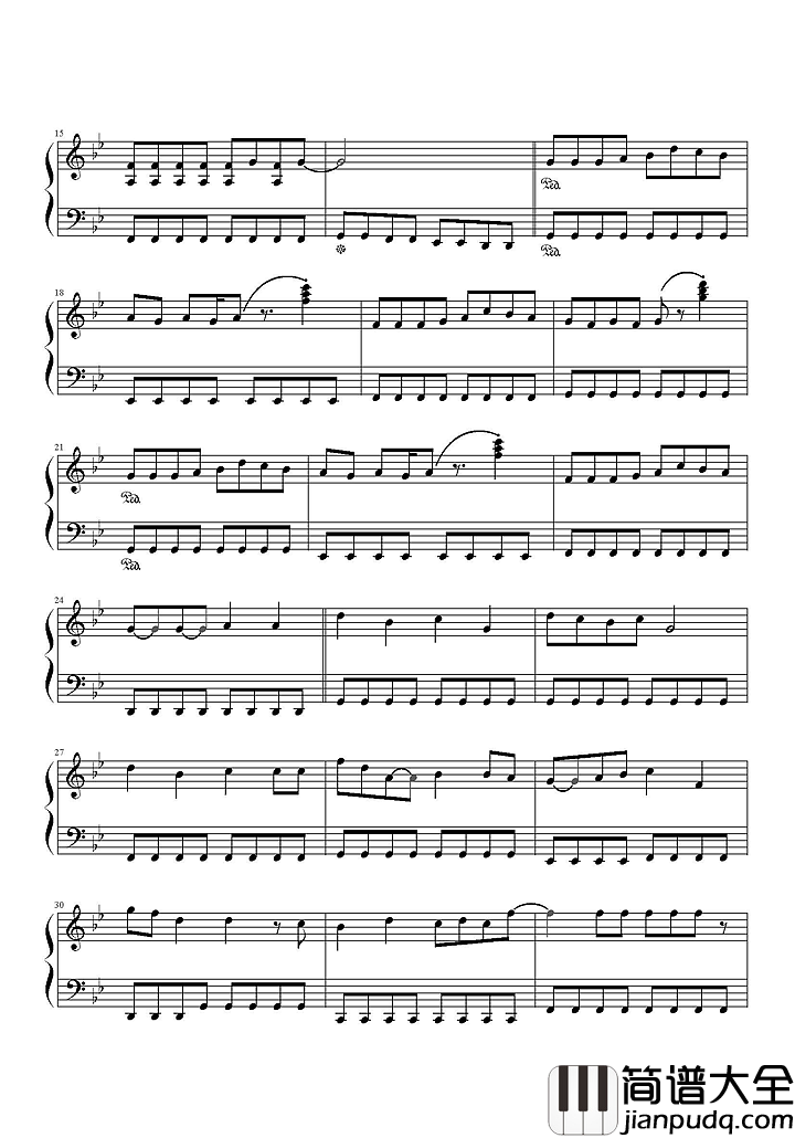 小苹果钢琴谱_筷子兄弟_电影老男孩之猛龙过江宣传曲