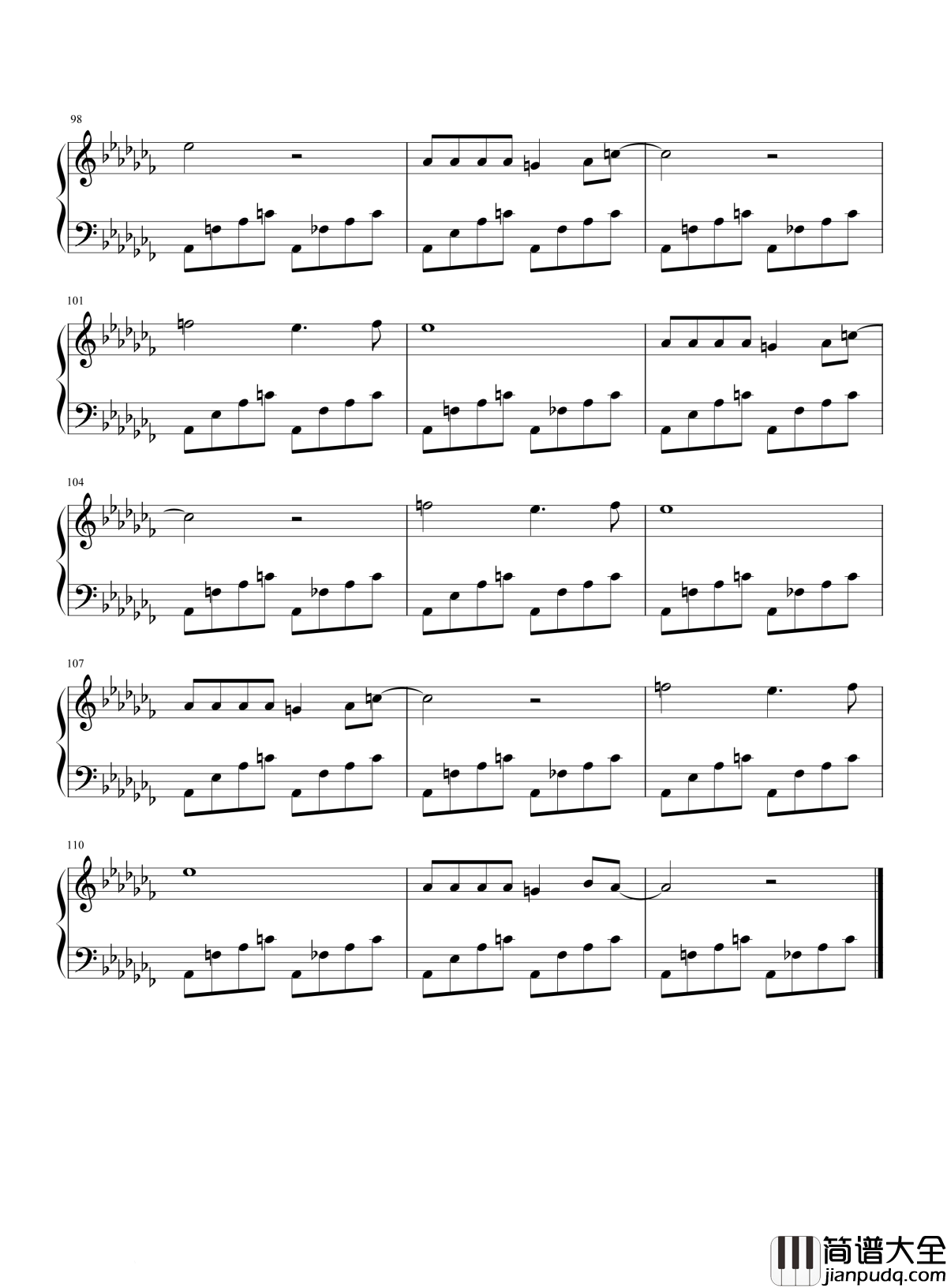 春风十里不如你钢琴谱_李健｜温暖在我心里