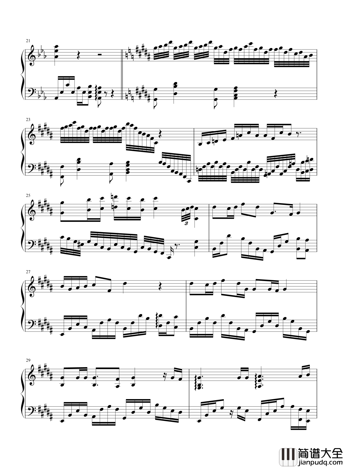 雾中列车钢琴谱__李健/王俊凯｜归途中不再是少年不再去冒险