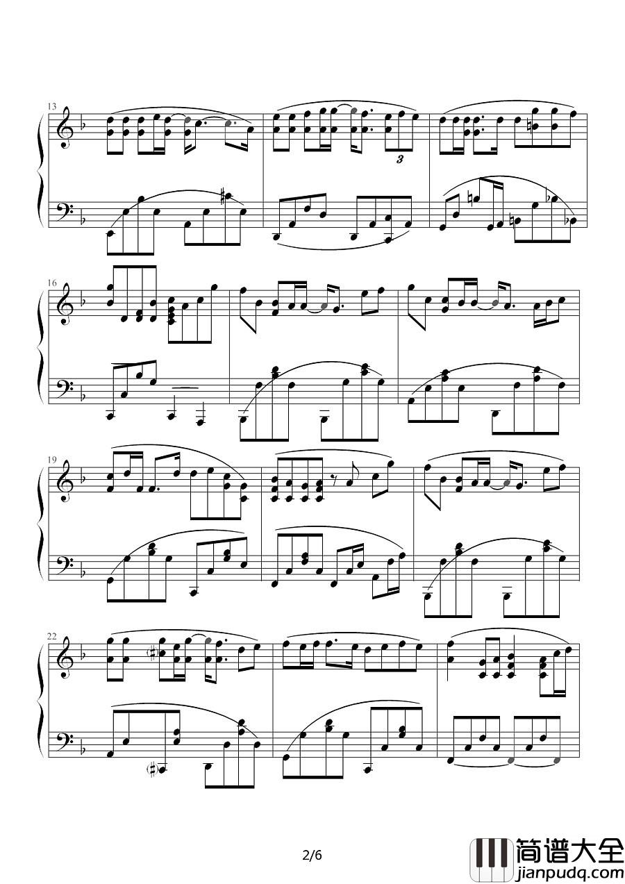 搁浅钢琴谱___周杰伦__一个少年的哀愁