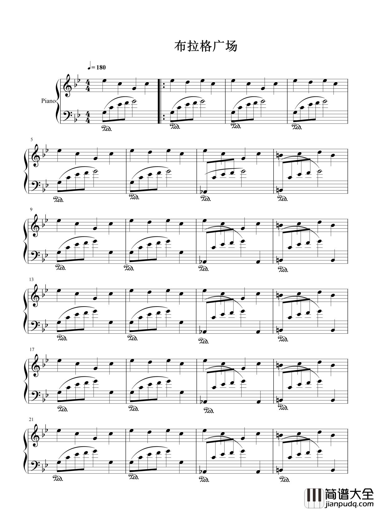 布拉格广场钢琴谱_蔡依林_周杰伦|在布拉格黄昏的广场