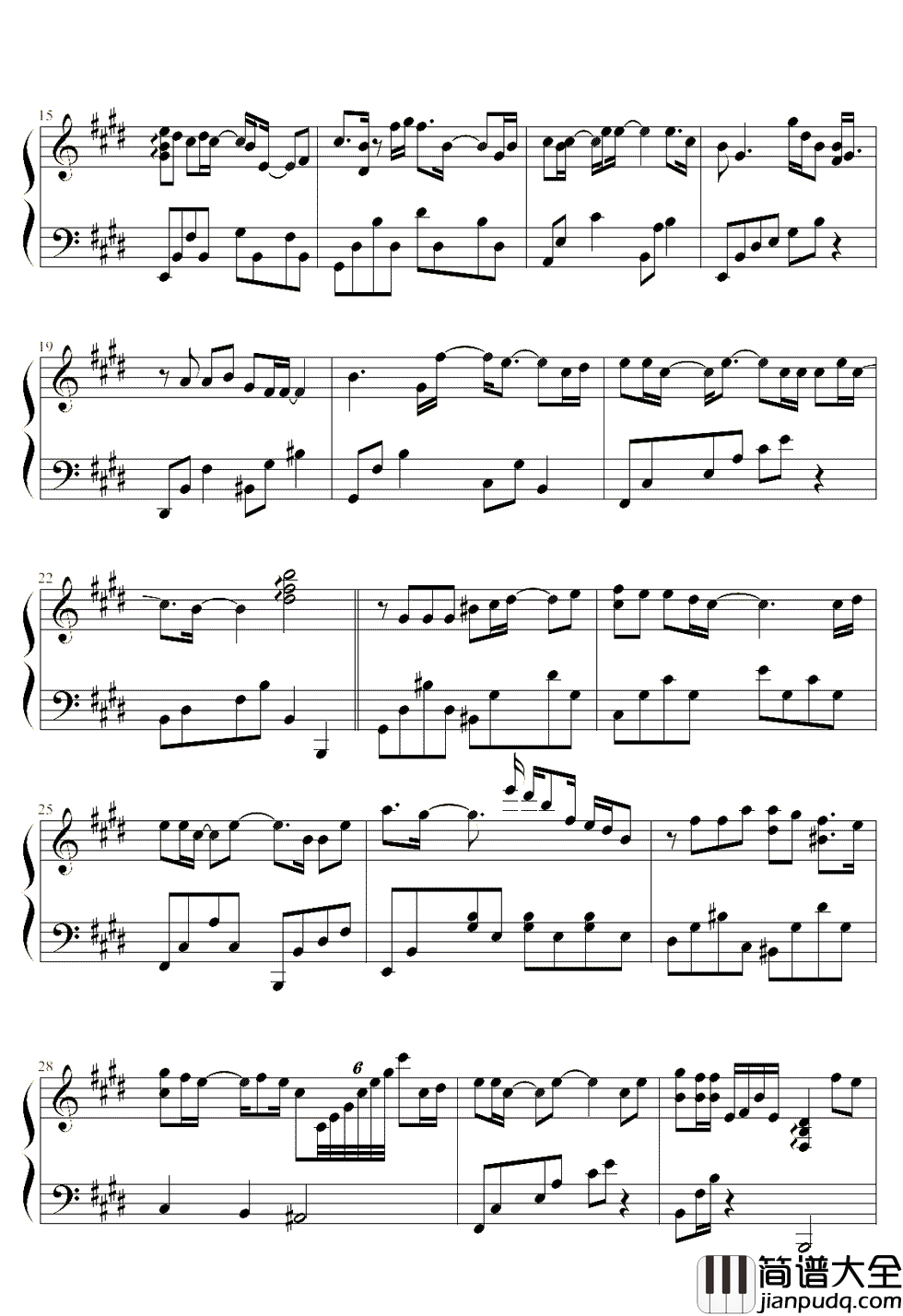 终于等到你钢琴谱_张靓颖|终于等到你_差点要错过你