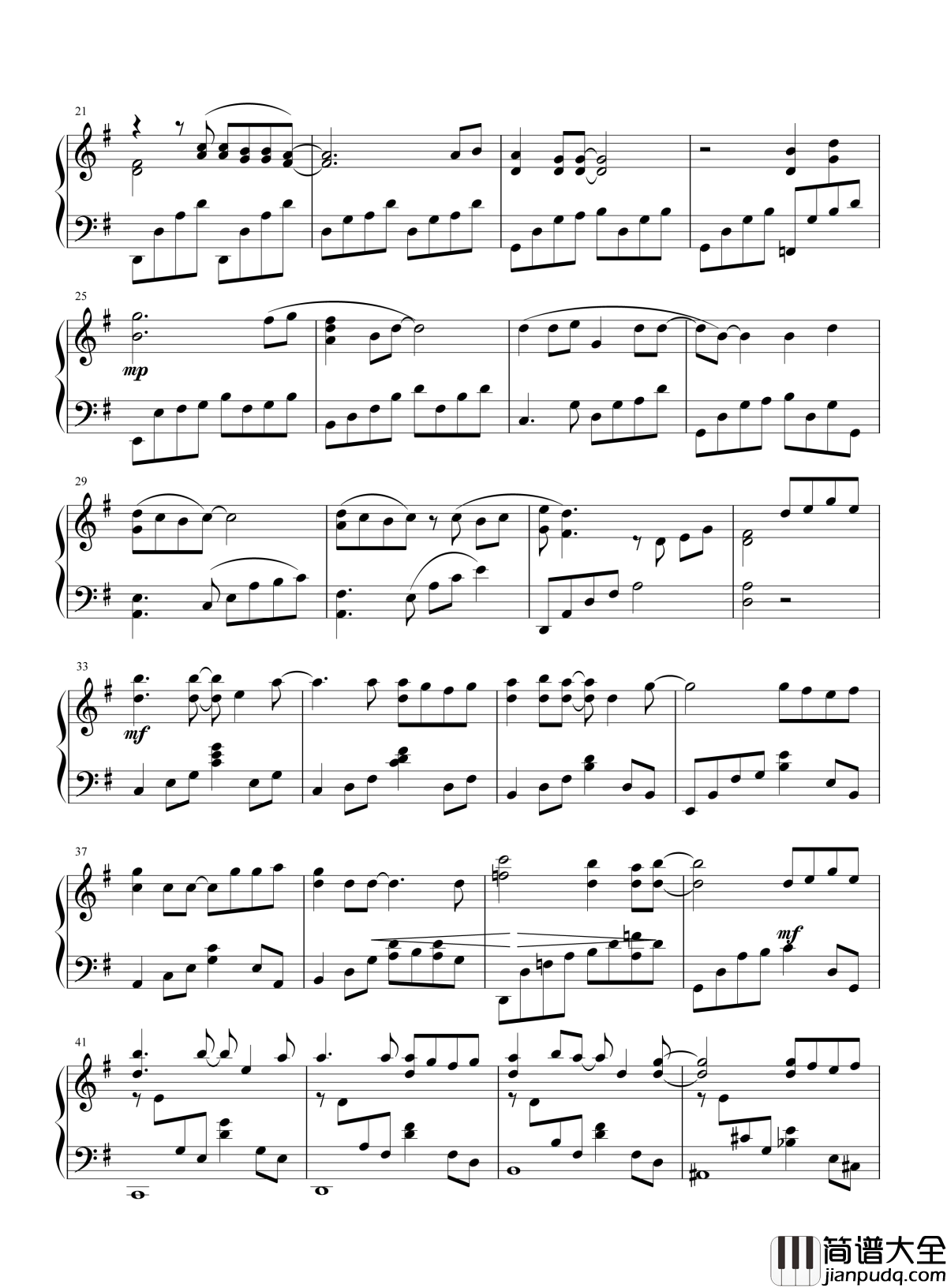 会呼吸的痛钢琴谱_梁静茹|想念是会呼吸的痛