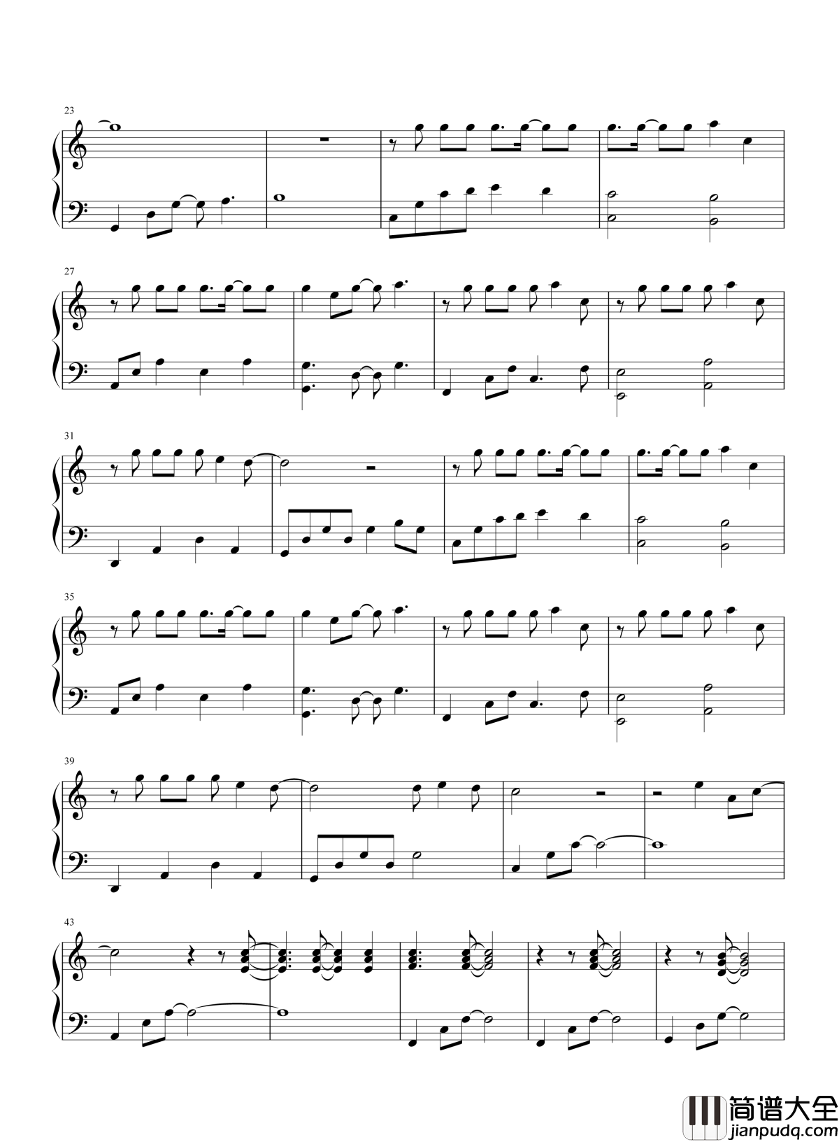 我变了钢琴谱_李宇春|爱上你,下雨也快乐