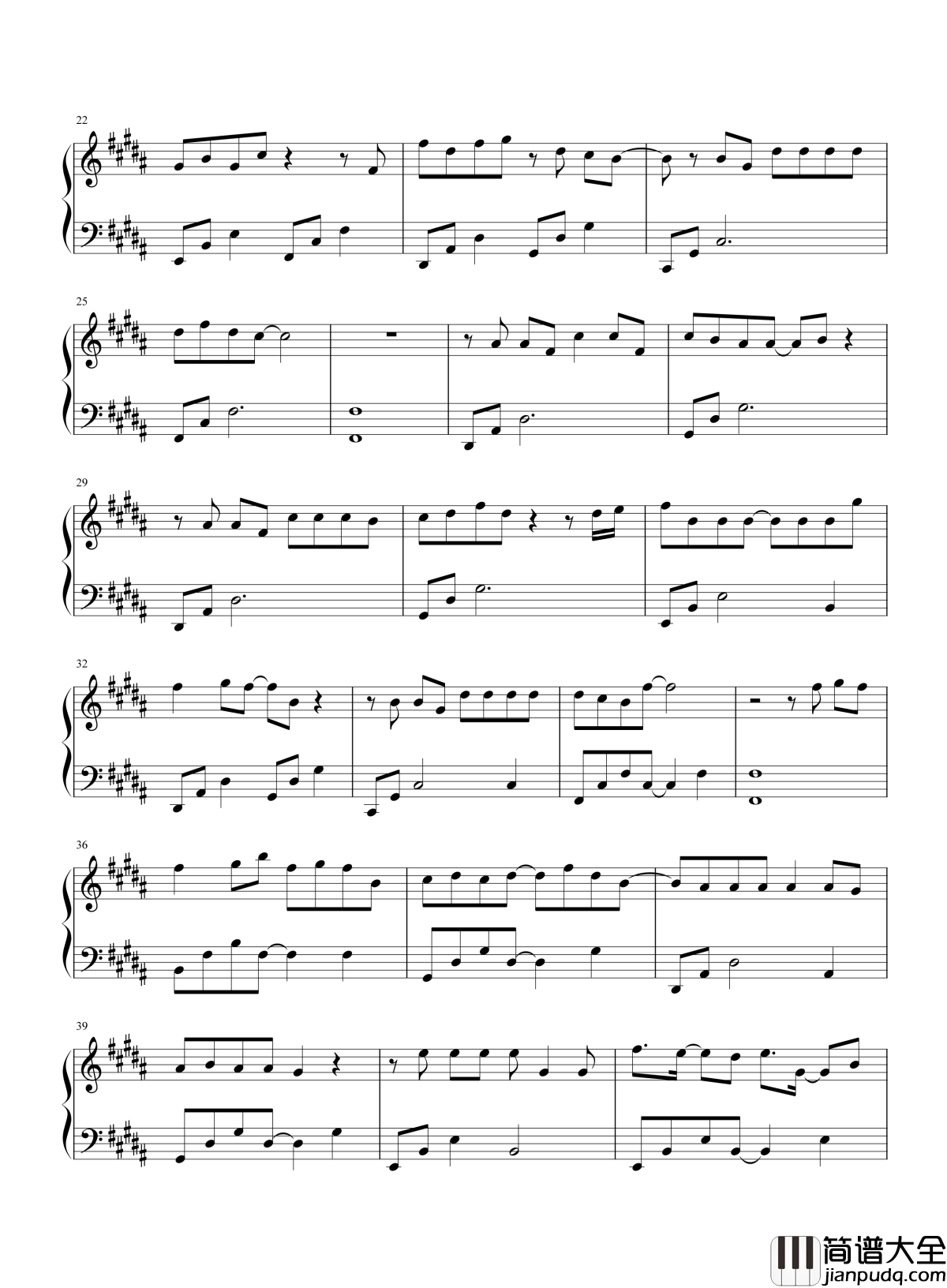 情书钢琴谱_李宇春_真爱来临时,你怎么留住