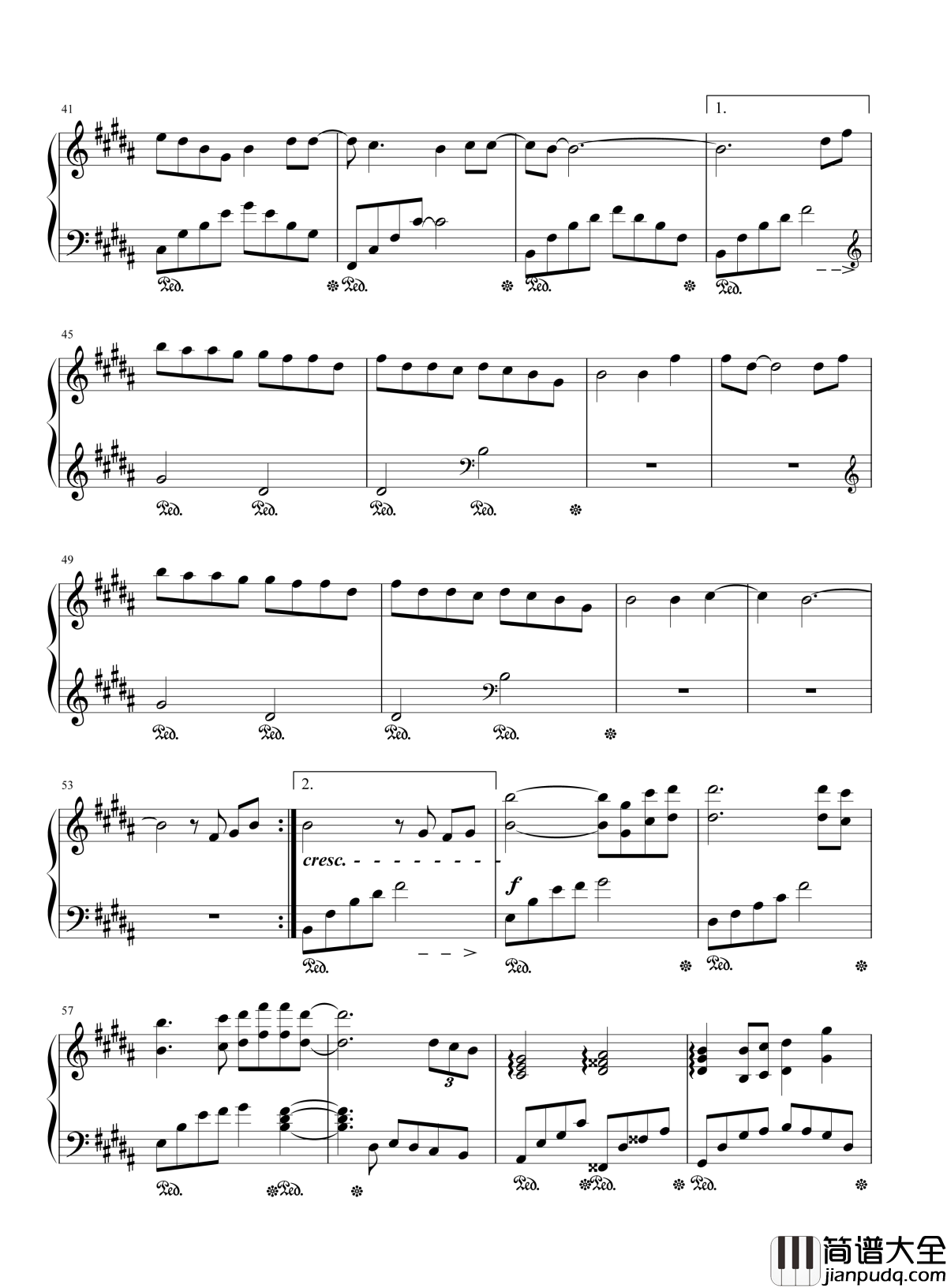 蜀绣钢琴谱_李宇春|情针意线绣不尽_鸳鸯枕