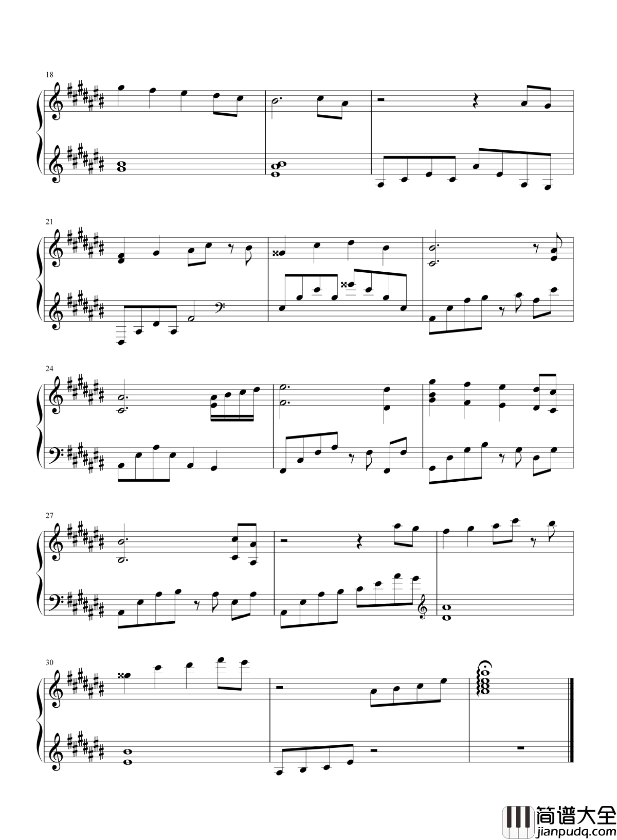 星之所在钢琴谱_英雄传说6:空之轨迹的主题曲