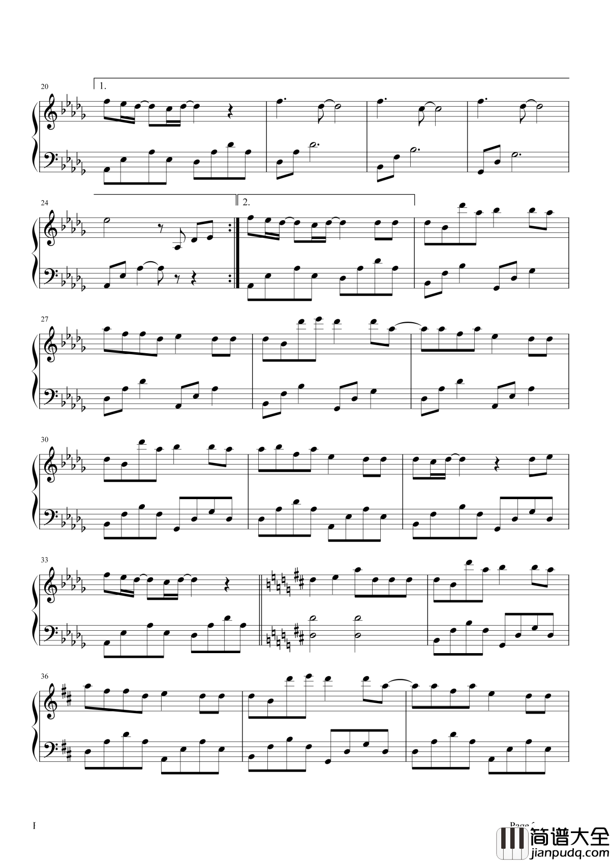 刚好遇见你钢琴谱_李玉刚|因为我刚好遇见你__留下足迹才美丽