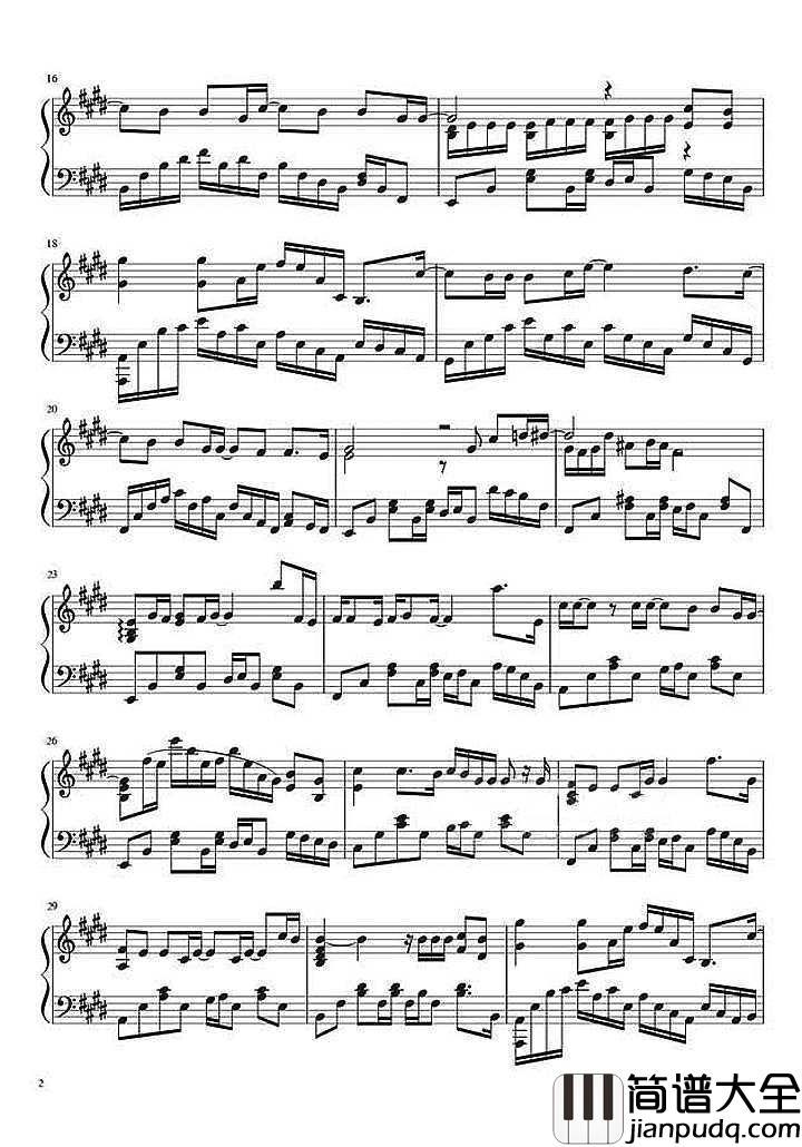 你的背包钢琴谱_陈奕迅|我的朋友都说它旧得很好看