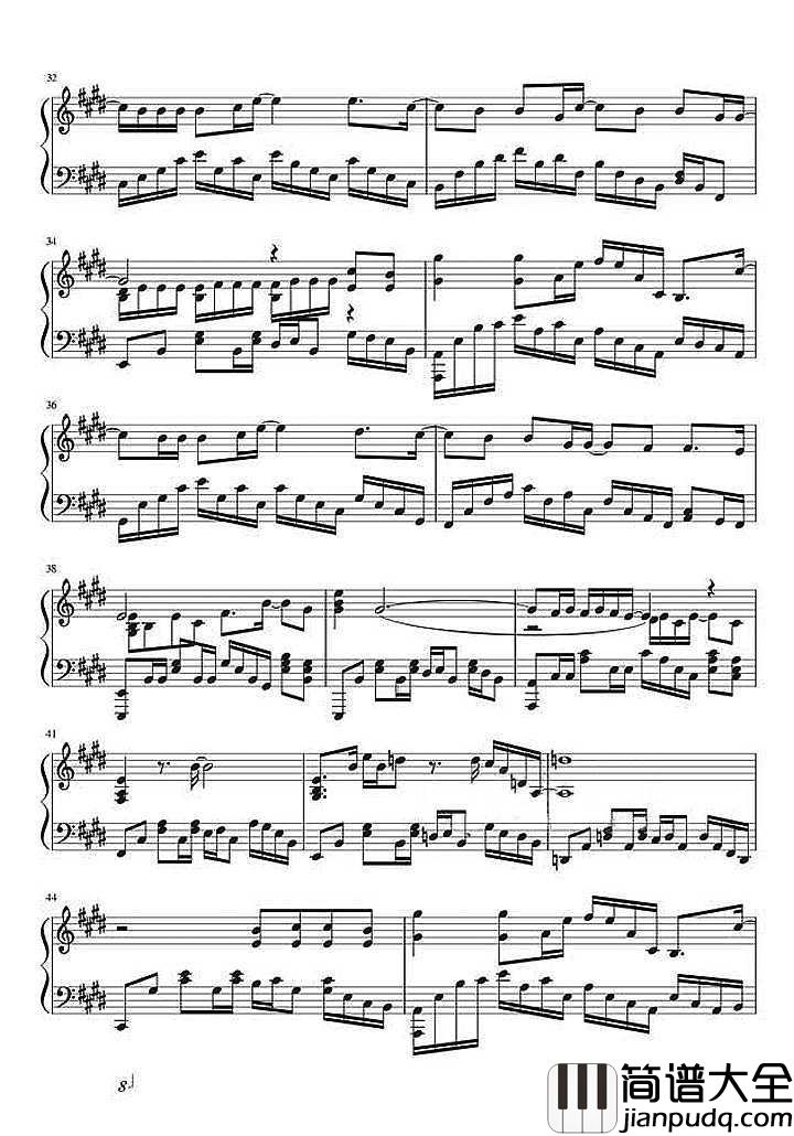 你的背包钢琴谱_陈奕迅|我的朋友都说它旧得很好看