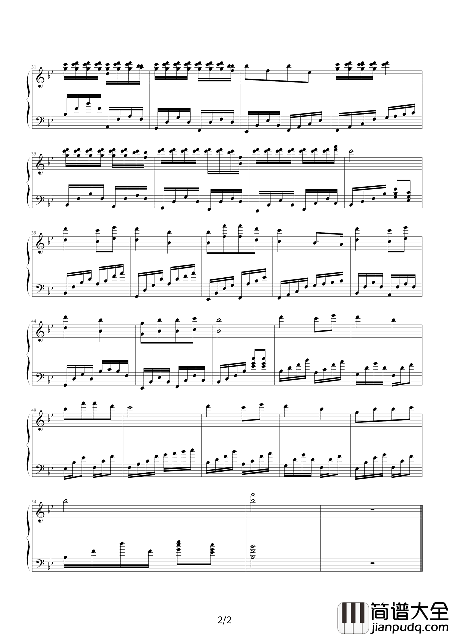 听妈妈的话钢琴谱_周杰伦_别让她受伤想快快长大才能保护她