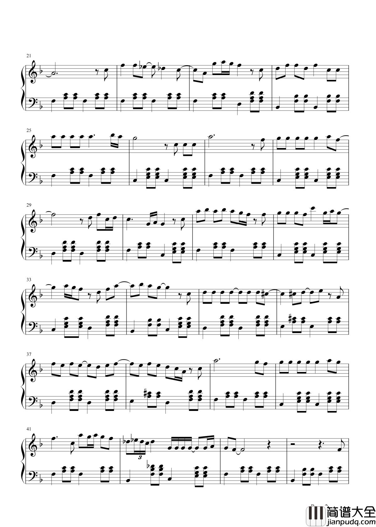 普通朋友钢琴谱_陶喆|我在你心中只是_Just_a_friend