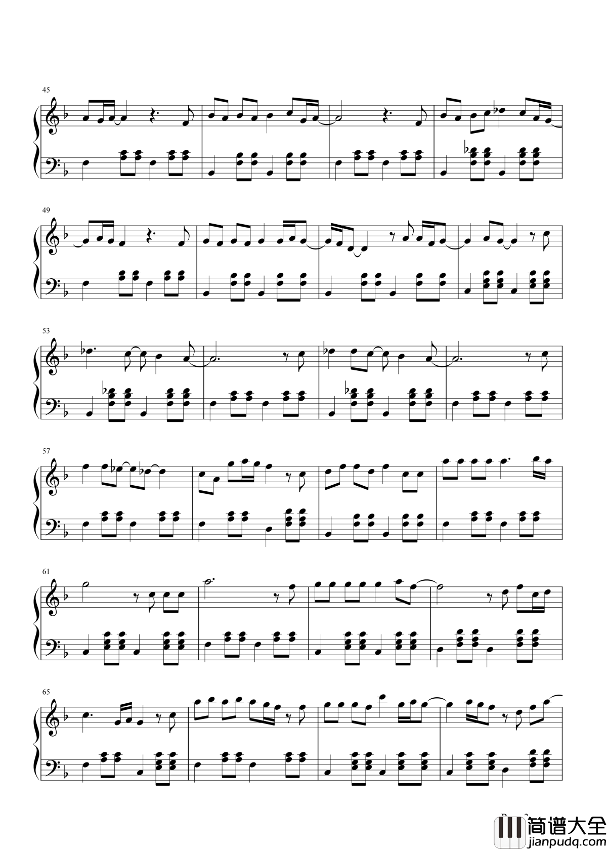 普通朋友钢琴谱_陶喆|我在你心中只是_Just_a_friend