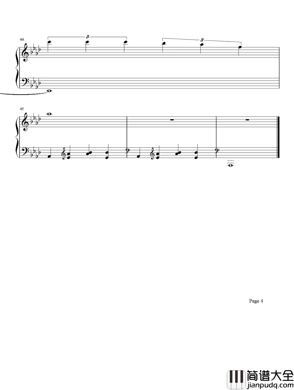 一笑而过钢琴谱_那英_你伤害了我还一笑而过