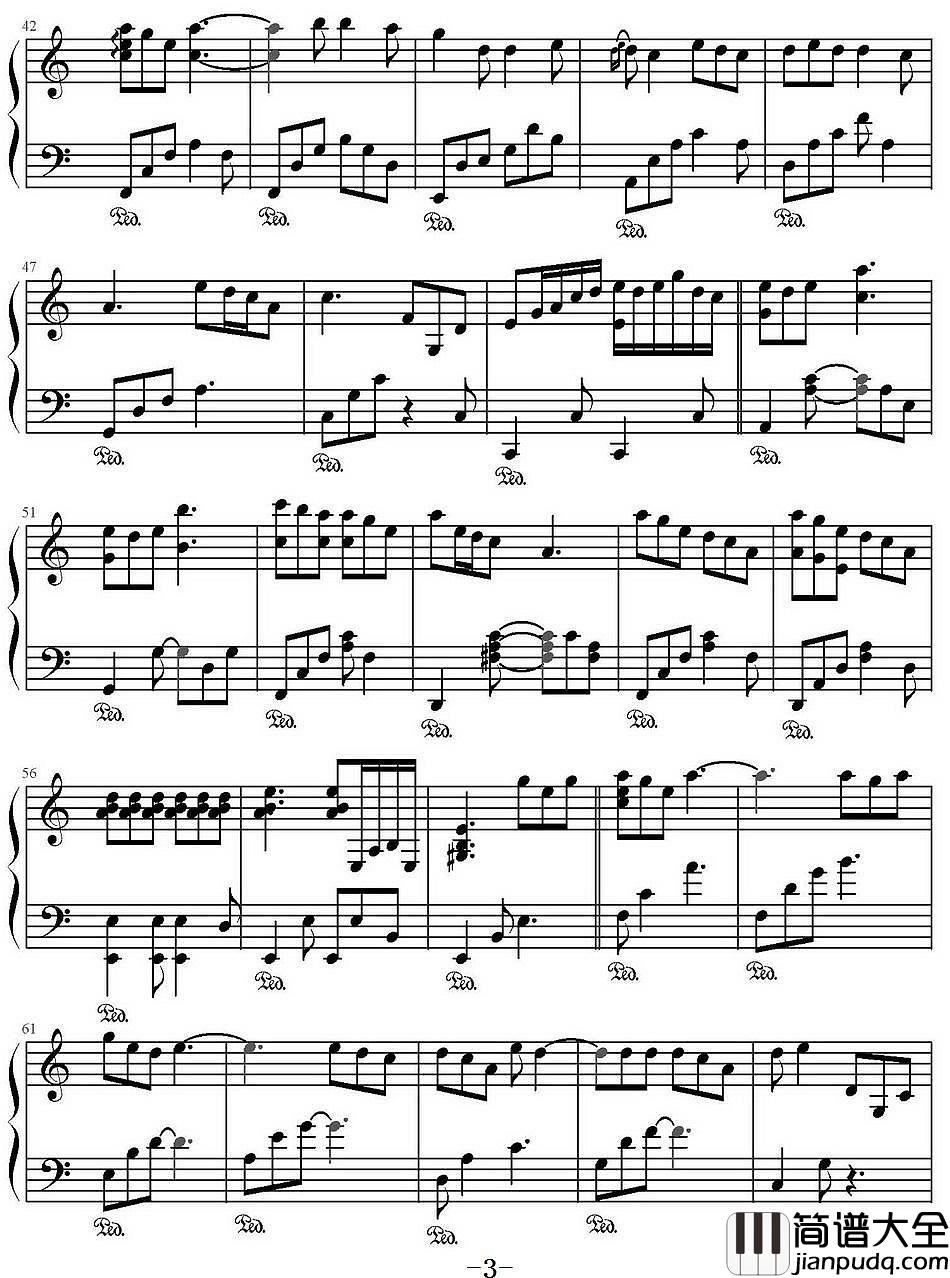 燕归巢钢琴谱_张杰&张靓颖_道尽游子心切