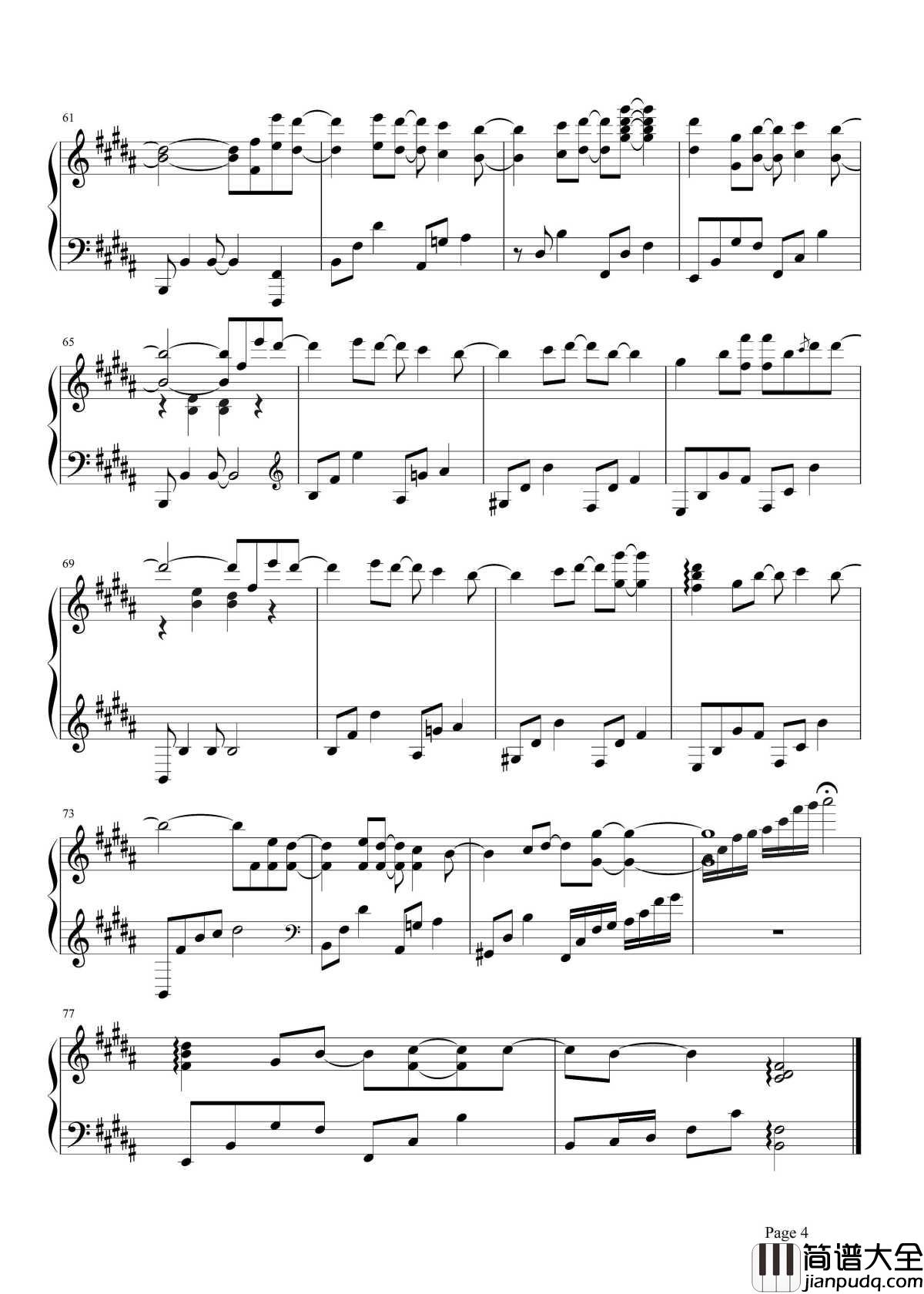 告白气球钢琴谱_周杰伦_塞纳河畔_左岸的咖啡