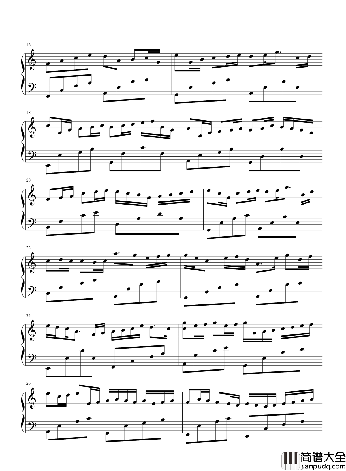 如果有来生钢琴谱_谭维维_许你一个未来,像首诗那般美