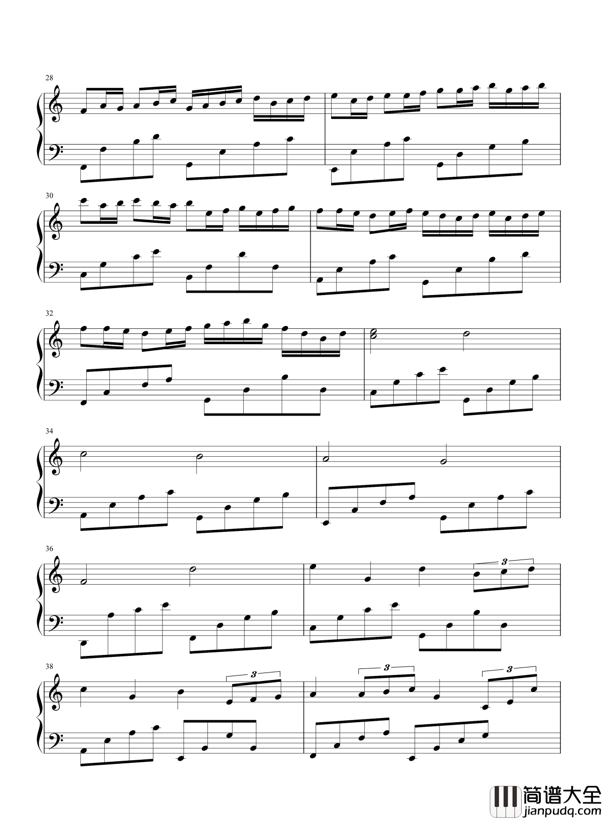 如果有来生钢琴谱_谭维维_许你一个未来,像首诗那般美