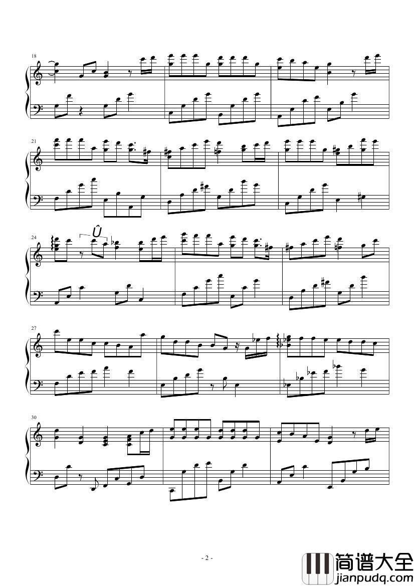 不再见钢琴谱_陈学冬_郭敬明电影小时代3插曲