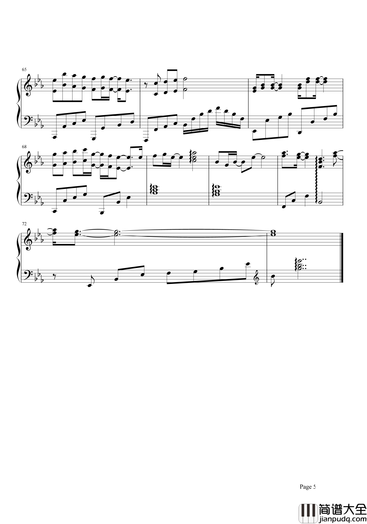 一念之间钢琴谱|如一滴水恋你指尖,只不过一念之间