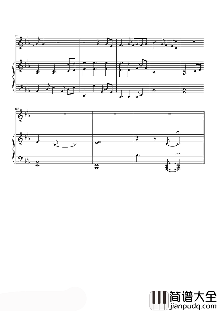 我的梦钢琴谱_张靓颖|因为你是我的梦