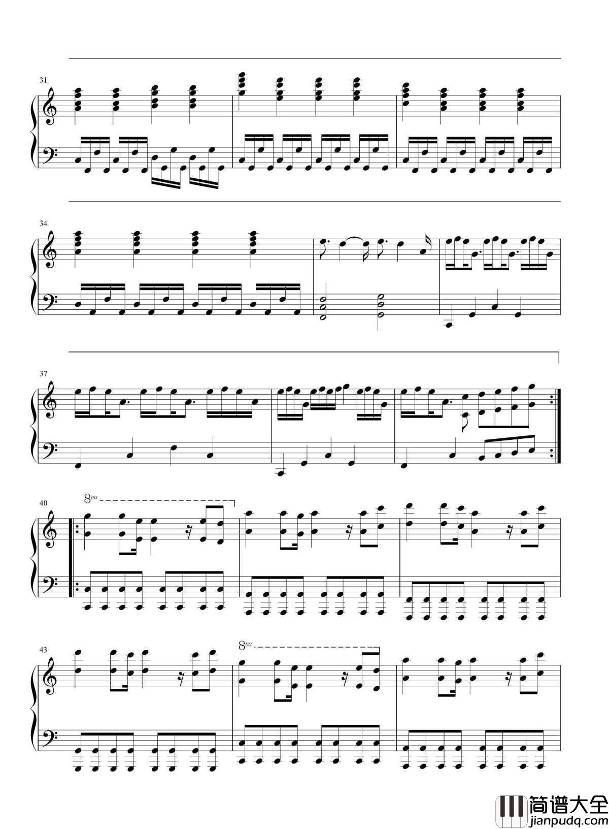 你是我的眼钢琴谱伴奏_萧煌奇_带我穿越拥挤的人潮