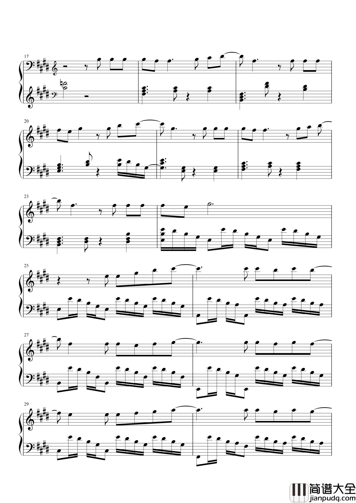 泡沫钢琴谱_邓紫棋_谎言犹如泡沫一样