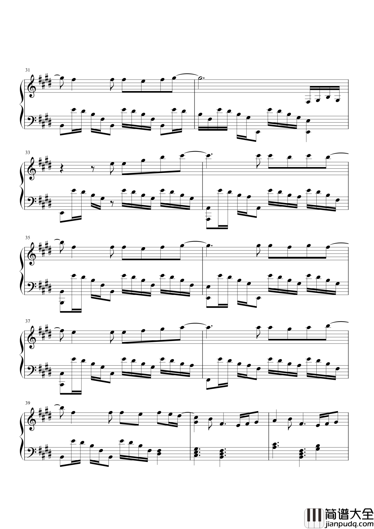 泡沫钢琴谱_邓紫棋_谎言犹如泡沫一样