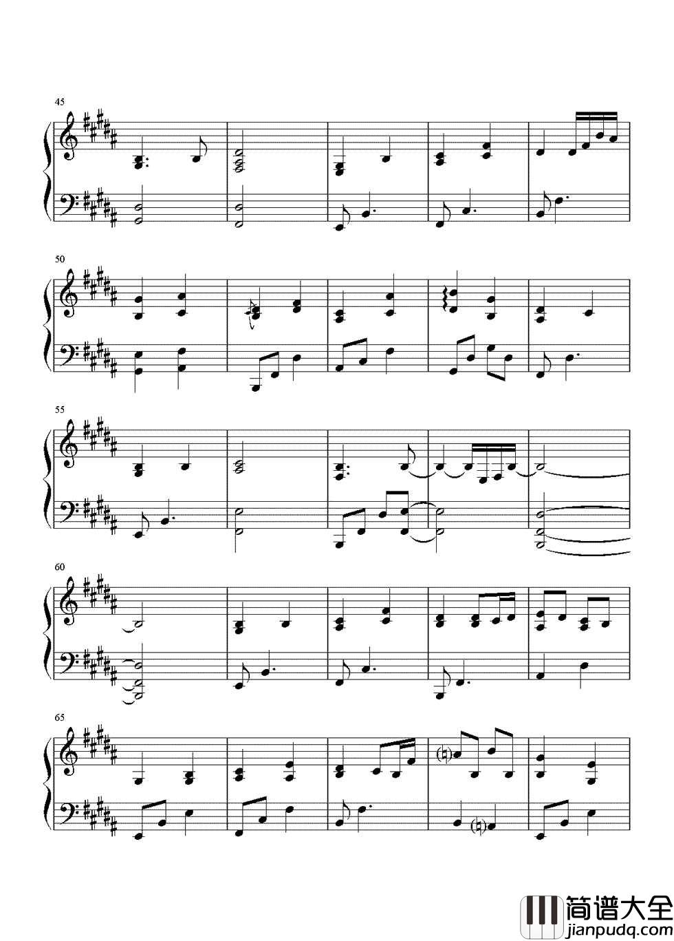 外面的世界钢琴谱_莫文蔚|外面的世界很精彩也很无奈