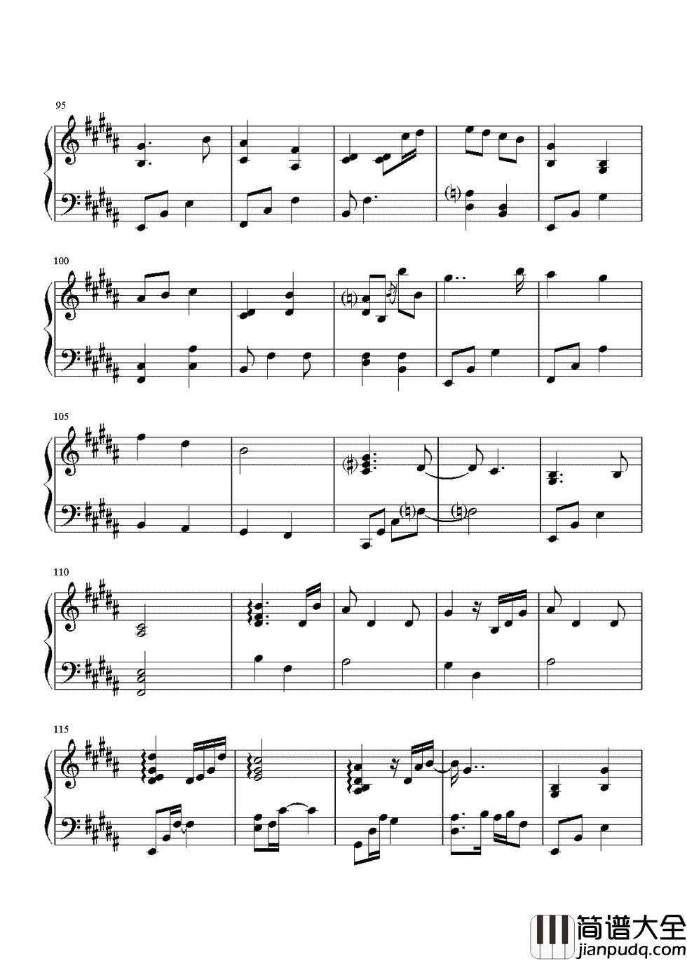 外面的世界钢琴谱_莫文蔚|外面的世界很精彩也很无奈