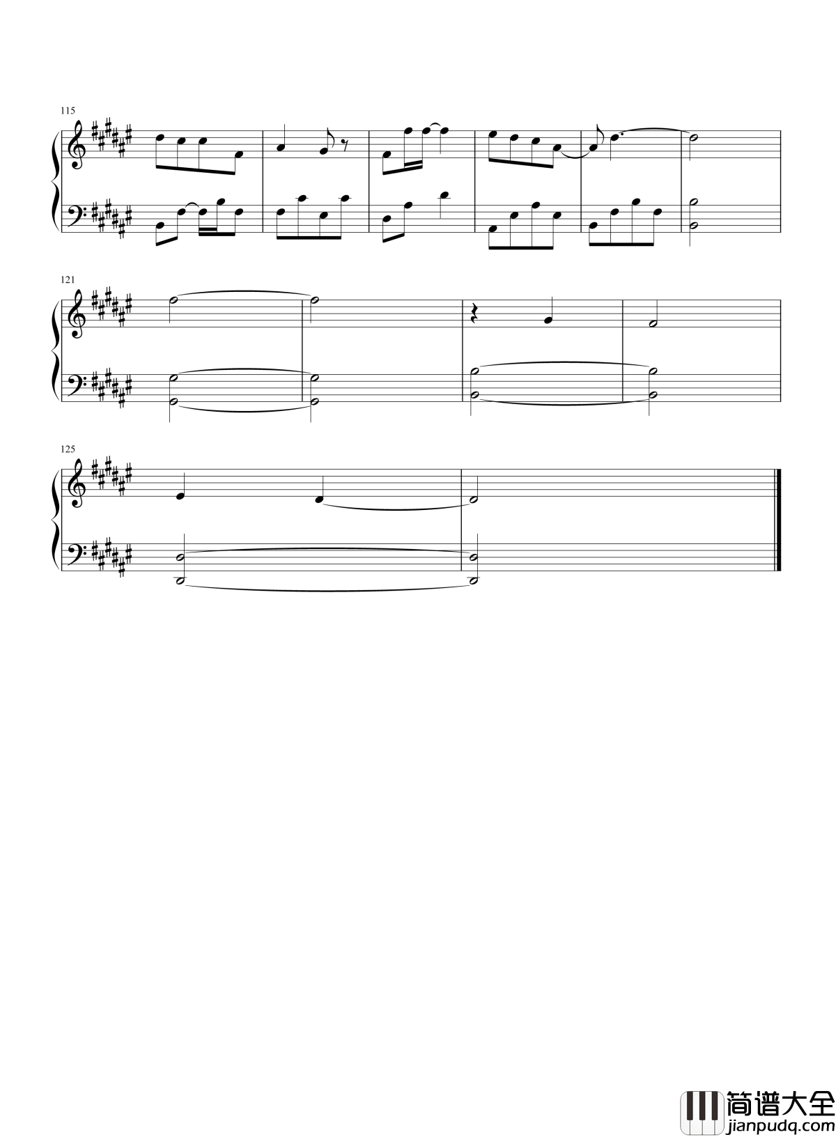 注定钢琴谱_周笔畅|若时光重聚_若你不再是你_我一定还会爱上你