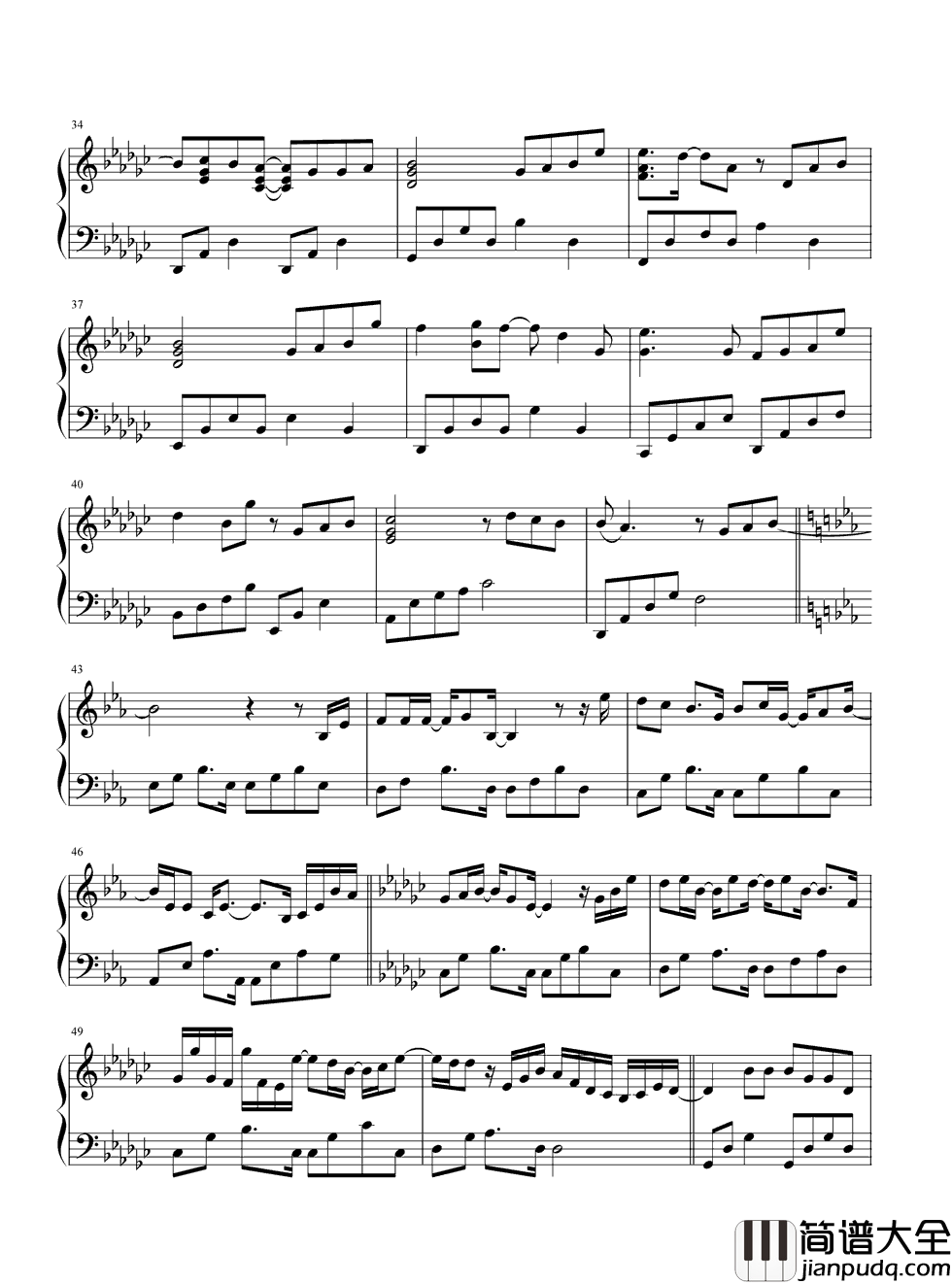 独家记忆钢琴谱_郁可唯/陈小春_我喜欢你,是我独家的记忆