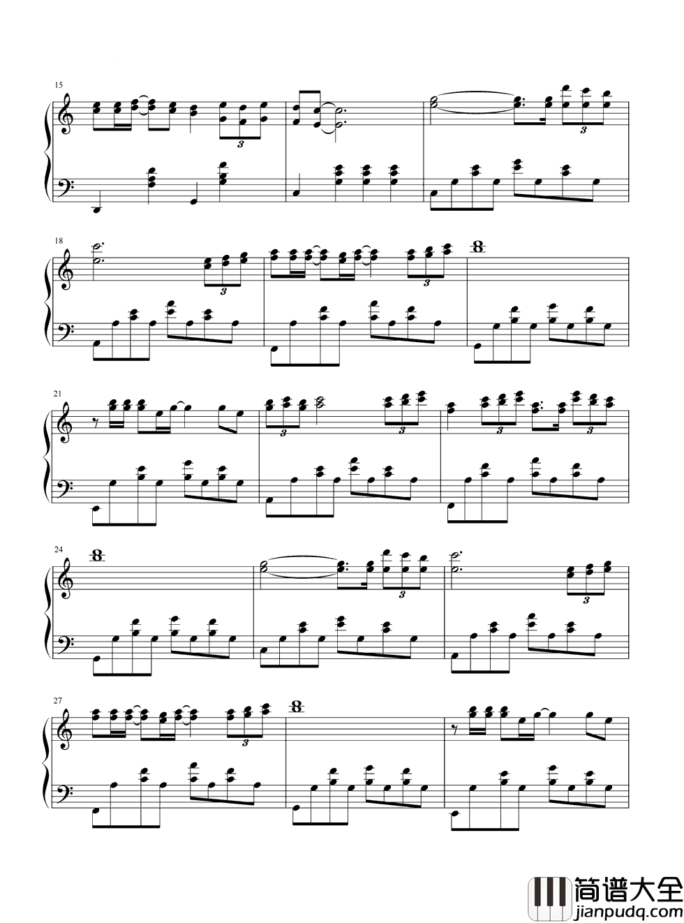 听海钢琴谱__张惠妹__梦里外的我是否都让你无从选择