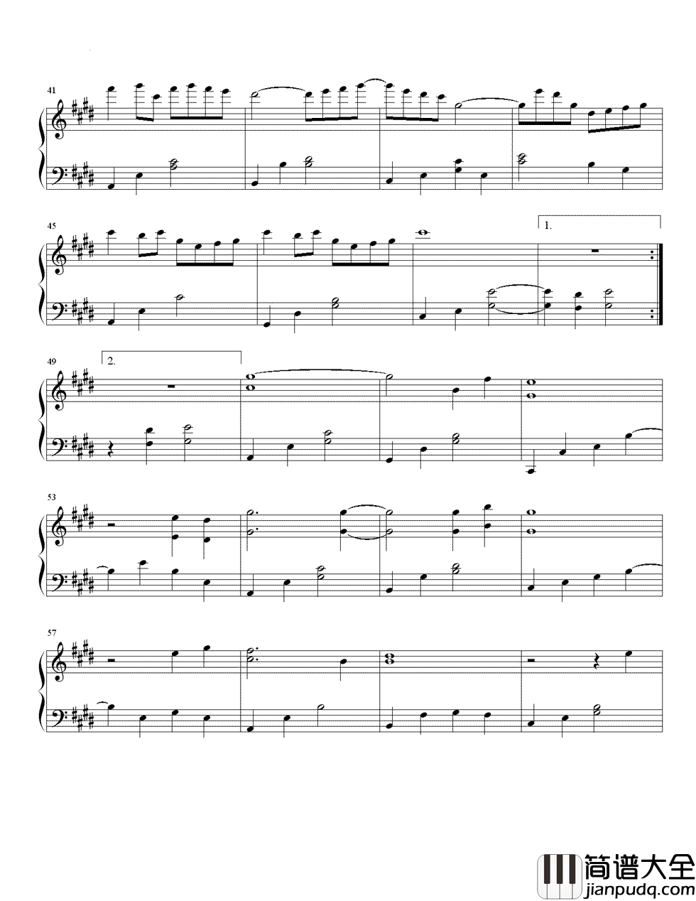 refrain钢琴谱_柔和清澈,醉于音符,陷入回忆