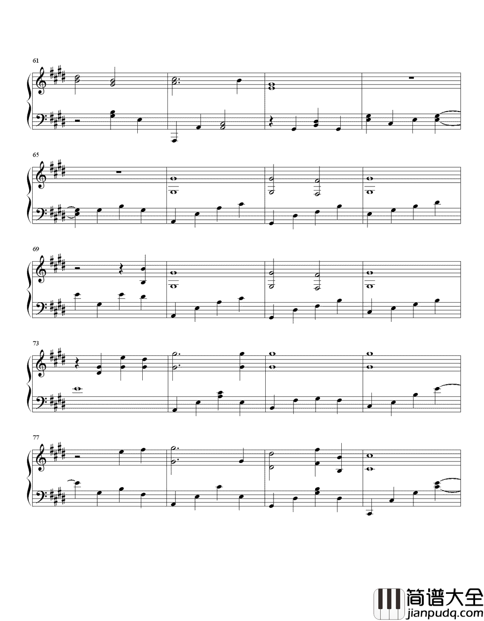 refrain钢琴谱_柔和清澈,醉于音符,陷入回忆