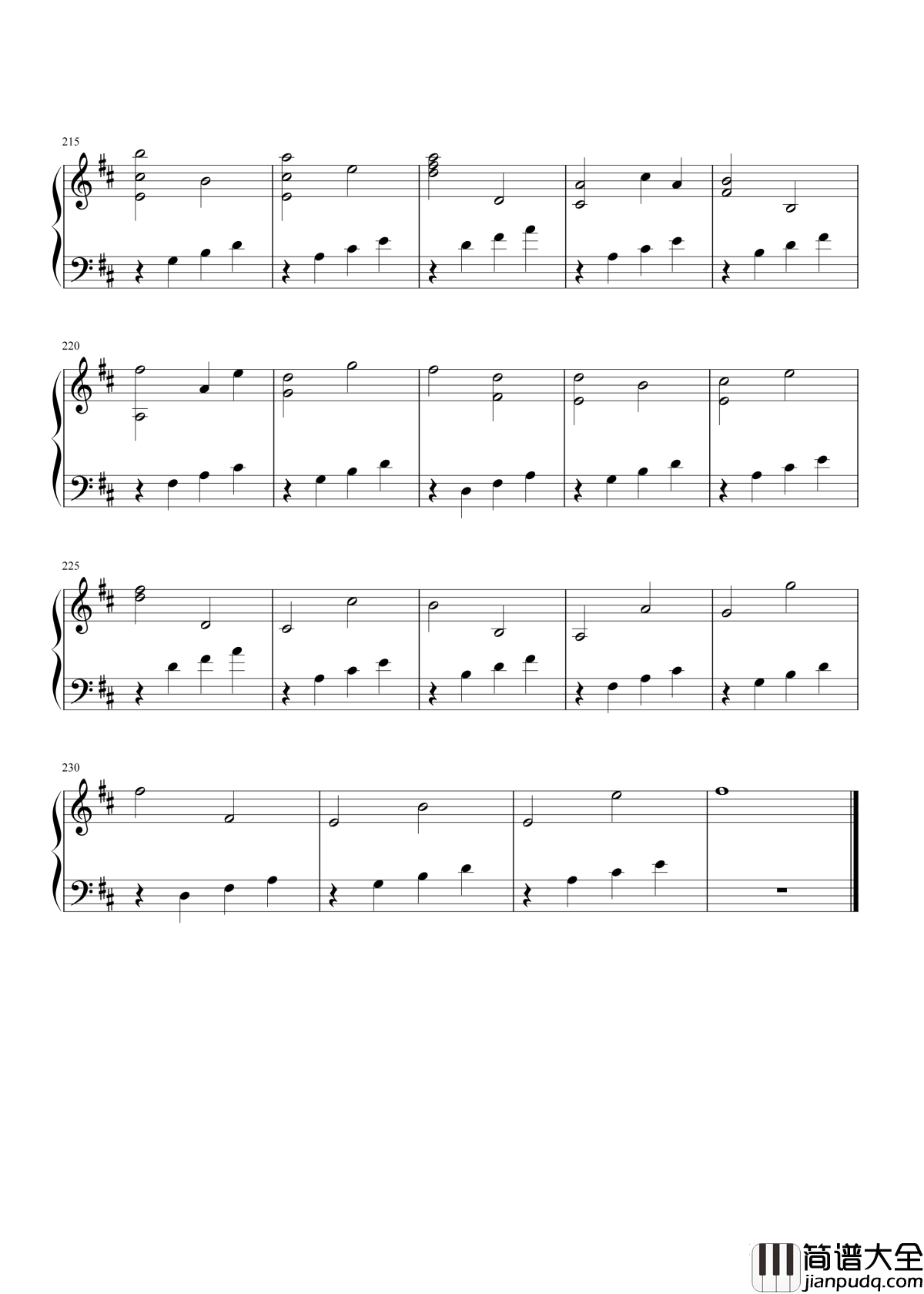 d大调卡农钢琴谱_帕赫贝尔_抵死缠绵的曲式