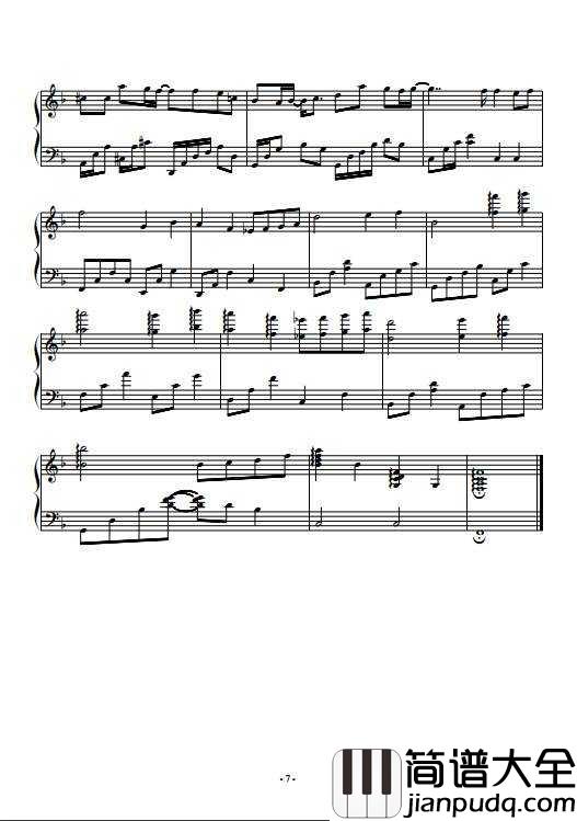 那些年钢琴谱__胡夏__那些年错过的大雨,那些年错过的爱情