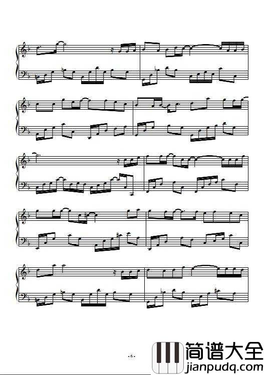 那些年钢琴谱__胡夏__那些年错过的大雨,那些年错过的爱情