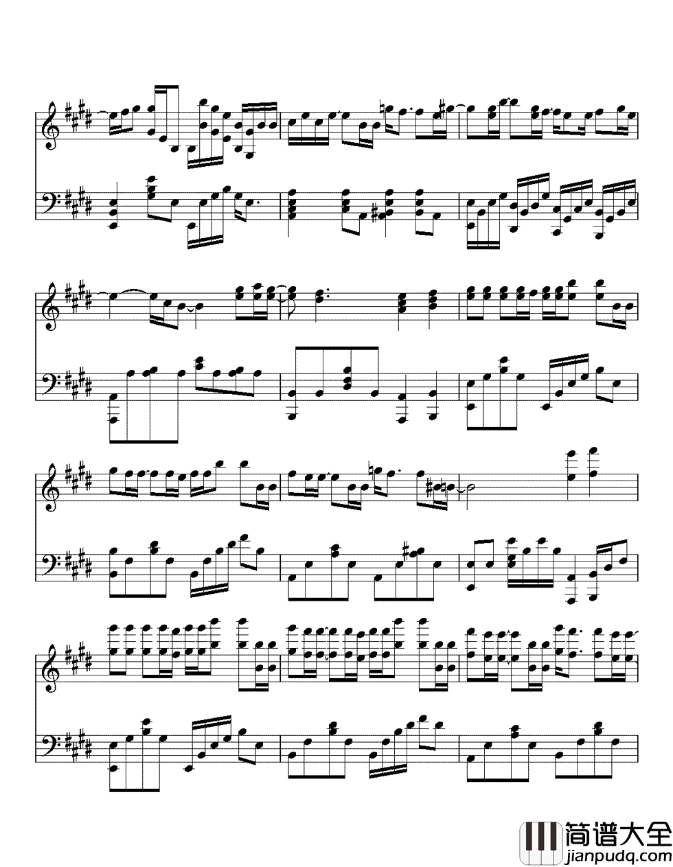 至少还有你钢琴谱_林忆莲_我要抱着你，直到你的发线有了白雪的痕迹