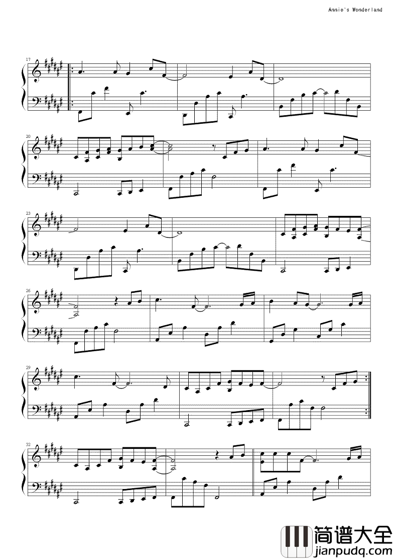 安妮的仙境钢琴谱_美仑美奂的仙境风光
