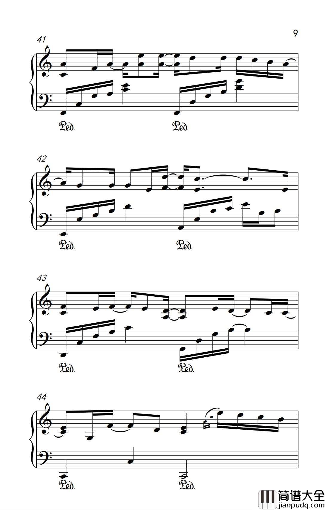 刚刚好钢琴谱_薛之谦_我们的爱情到这刚刚好