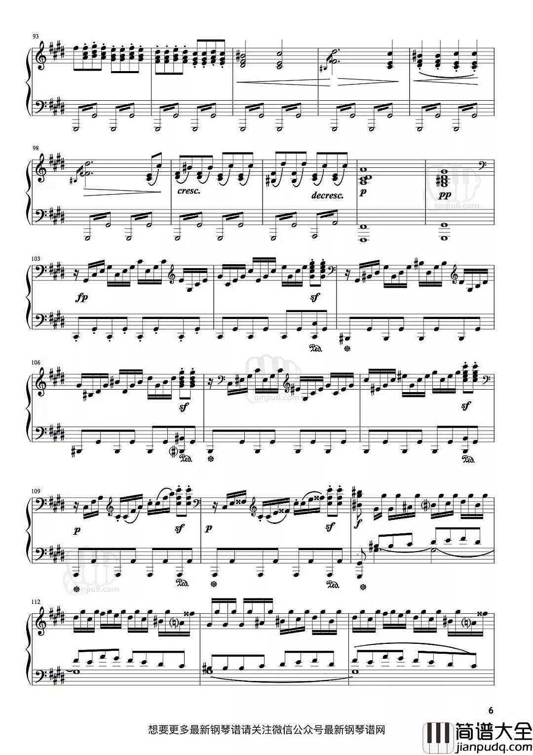 月光奏鸣曲第三乐章钢琴谱_风儿闷声不响,月光如此温存