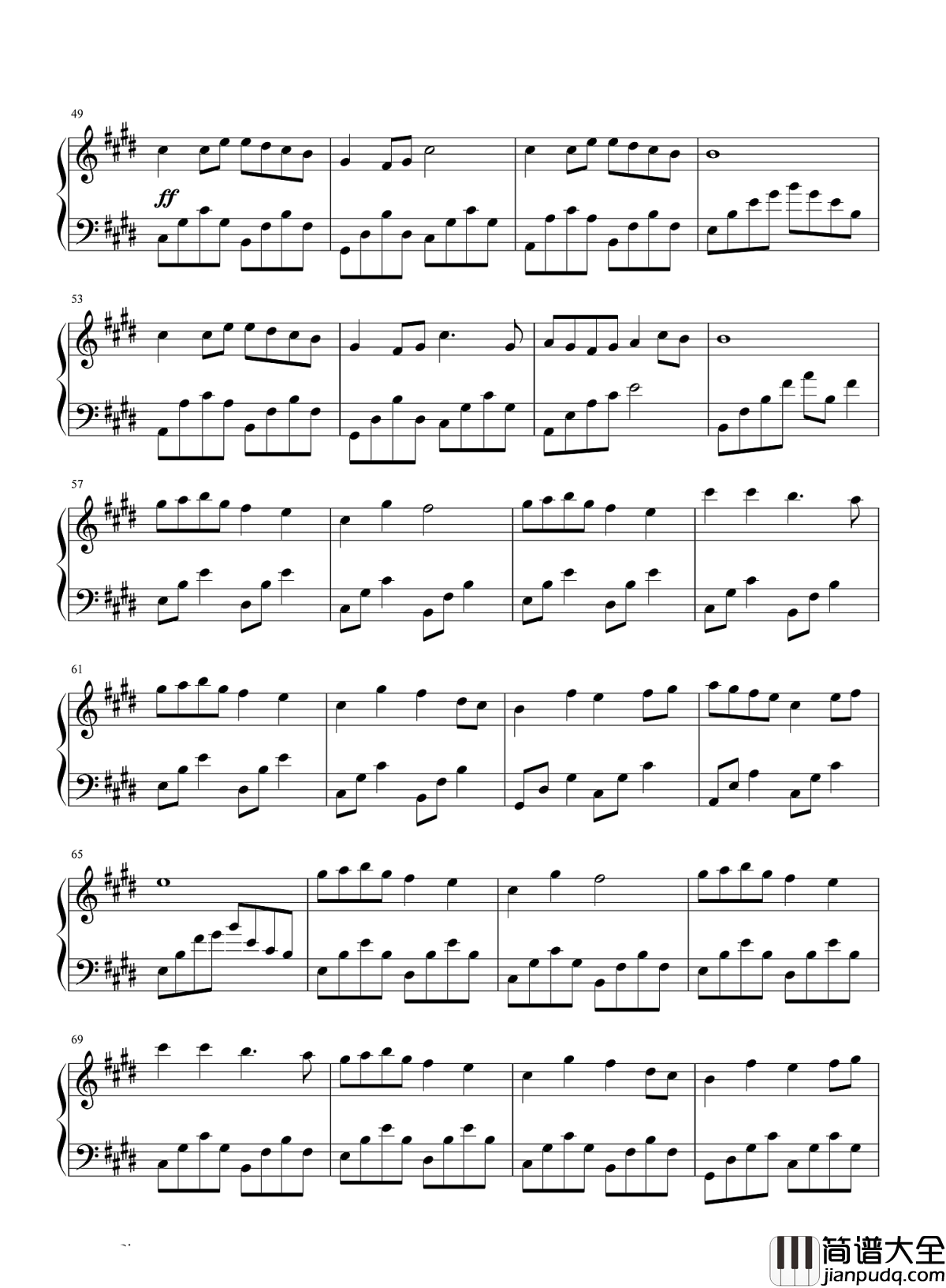 雪之梦钢琴谱_班得瑞聆听冬日里的童话世界