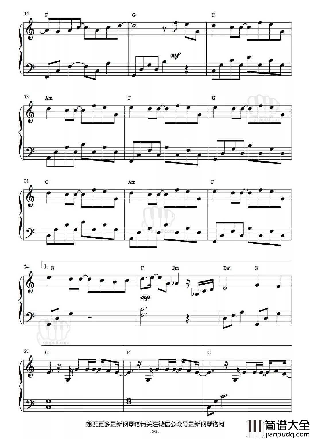 和你在一起钢琴谱_汪苏泷_确认过眼神,是想要“和你在一起”