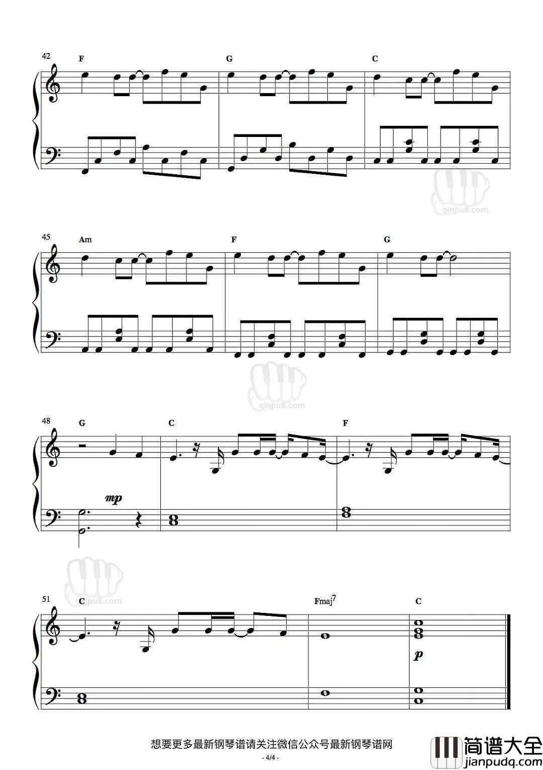 和你在一起钢琴谱_汪苏泷_确认过眼神,是想要“和你在一起”