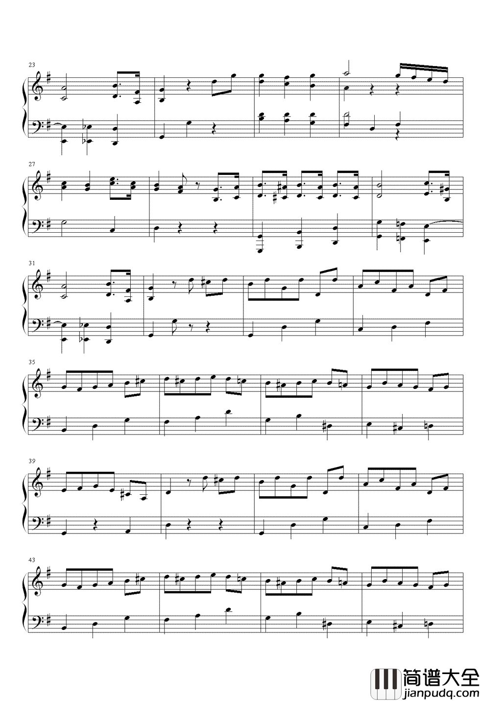 小步舞曲钢琴谱_贝多芬众多小步舞曲中最著名的作品