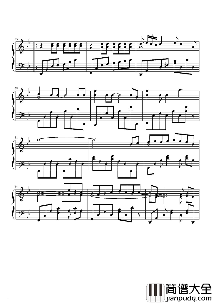 江南钢琴谱(精选版)_林俊杰__当梦被埋在江南烟雨中